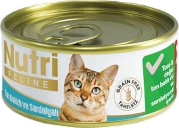Nutri Feline Tahılsız Ton Balıklı Sardalyalı Kedi Konservesi 85 Gr - Image 1