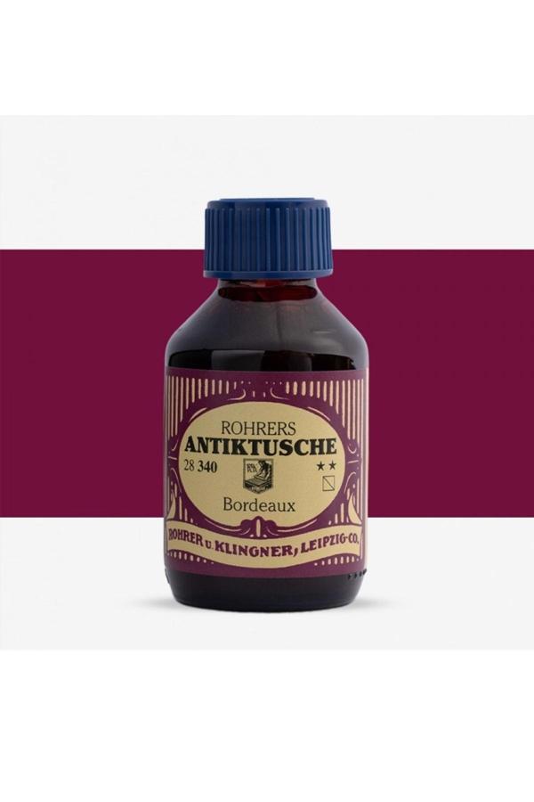 Rohrer & Klingner Antik Mürekkep 28-Modern Sanatçılar İçin Profesyonel Mürekkep 100Ml 340-Bordeaux - Image 1