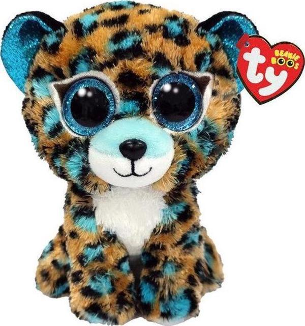Ty Beanie Boos Turkuaz Benekli Leopar Peluş Cobalt 15 cm - Image 1