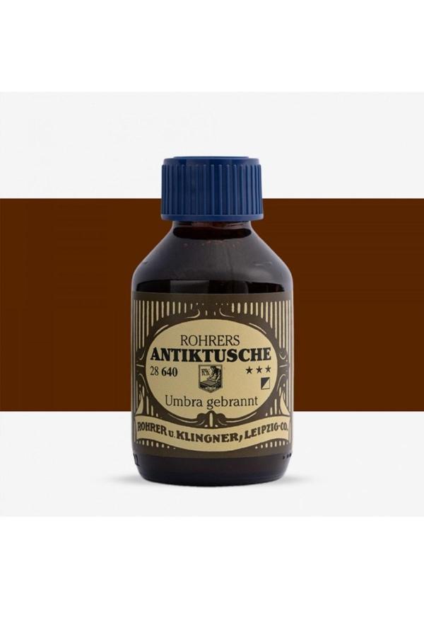 Rohrer & Klingner Antik Mürekkep 28-Modern Sanatçılar İçin Profesyonel 100Ml 640-Umbra - Image 1
