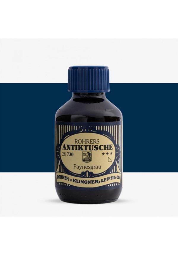 Rohrer & Klingner Antik Mürekkep 28-Modern Sanatçılar İçin Profesyonel 100Ml 730-Paynesgrau - Image 1
