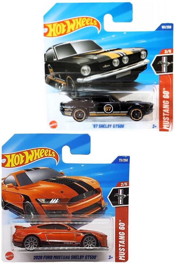 Hot Wheels 2 Araç Shelby Set - 2020 Ford Mustang Shelby GT500 & '67 Shelby GT500 - Siyah (1/64) - Image 1