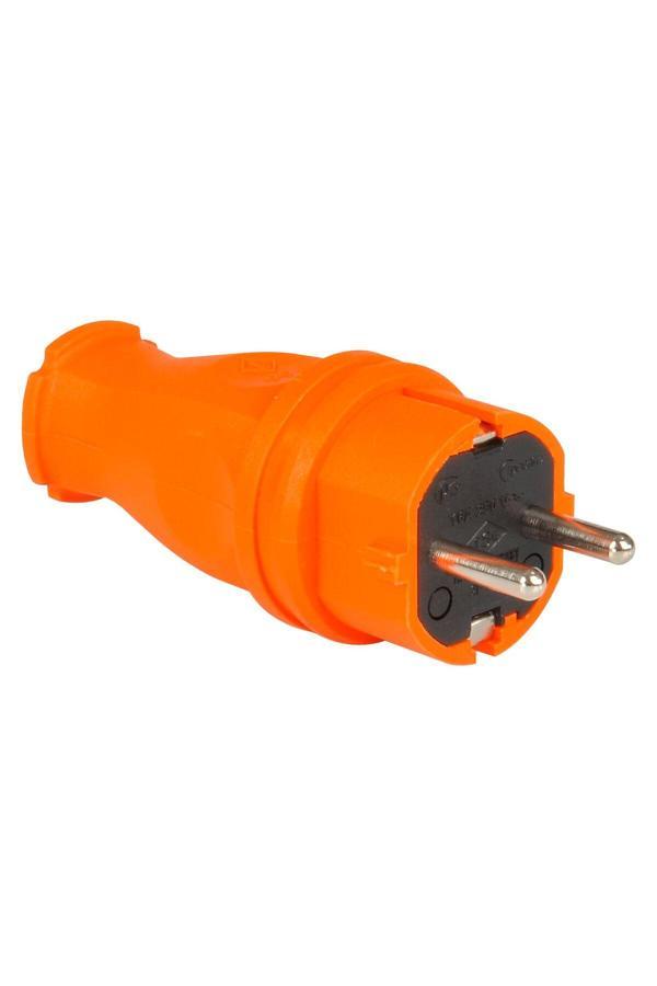 Tp Electric 1X16A - Kauçuk Düz Fiş (Turuncu) - Image 1