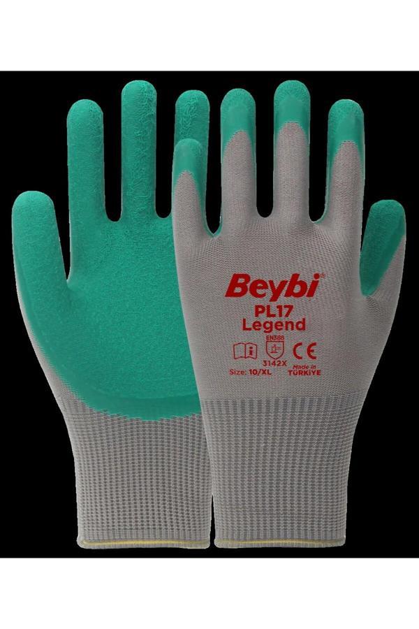 Beybi Pl17 Legend Polyester Örme Lateks Camcı İş Eldiven (12 Çift) - Image 1