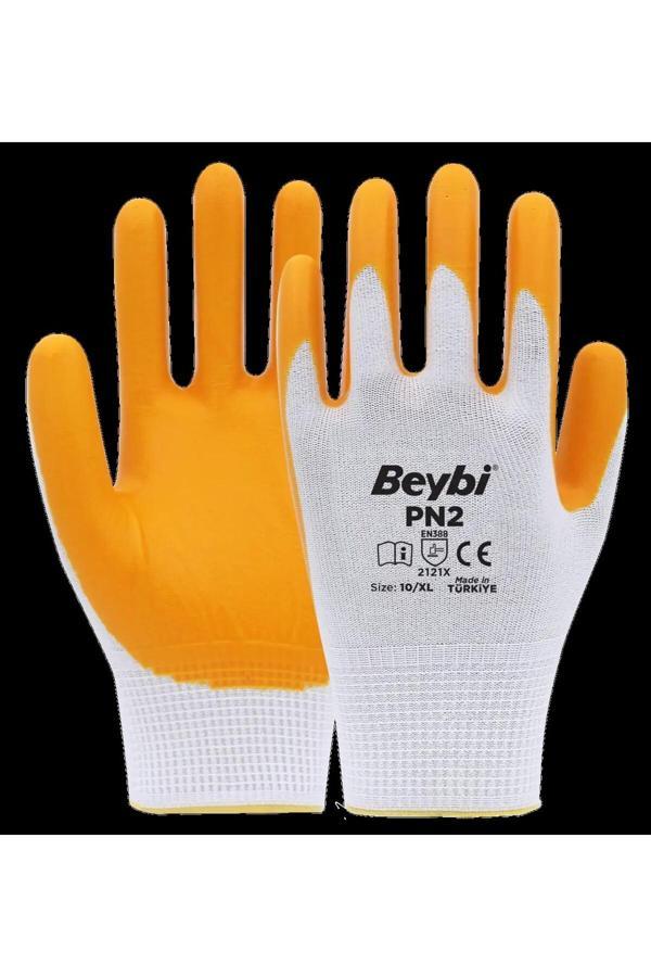 Beybi Pn2 Polyester Örme Nitril Eldiven (Ekonomik) 12 Adet - Image 1