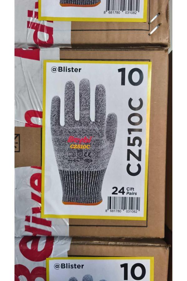 Beybi Cz510C Kaplamasız Kesilmeye Dirençli Eldiven 24 Adet - Image 1