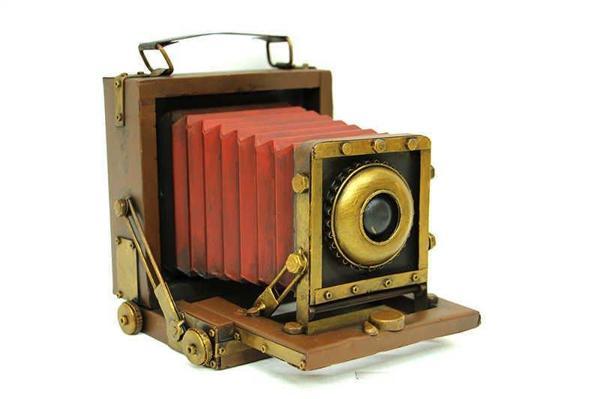 Dekoratif Metal Fotoğraf Makinesi C0262 - Image 1