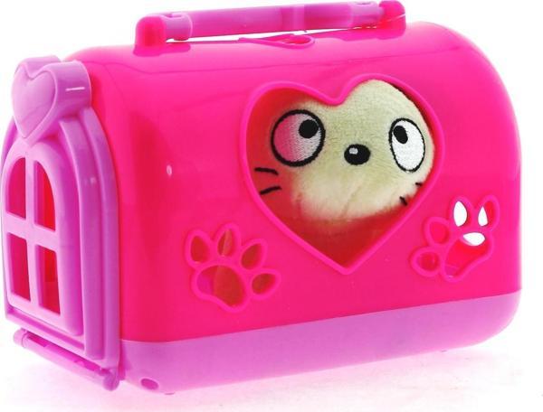 Taşıma Çantalı Peluş Sarı Yavru Kedi - Image 1