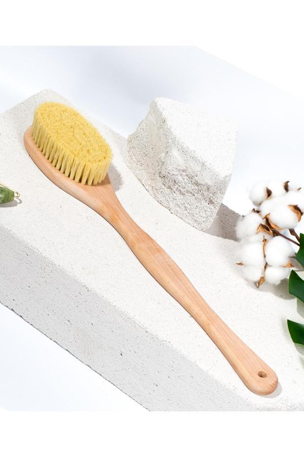 Efsoon Organics Sert Kıllı Sırt Fırçası Islak Ve Kuru Kullanım Sert Tampiko Otu Duş Fırçası - Image 1