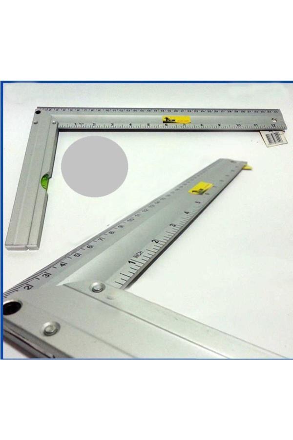 35cm Aliminyum Su Terazili Profesyonel Gönye - Image 1