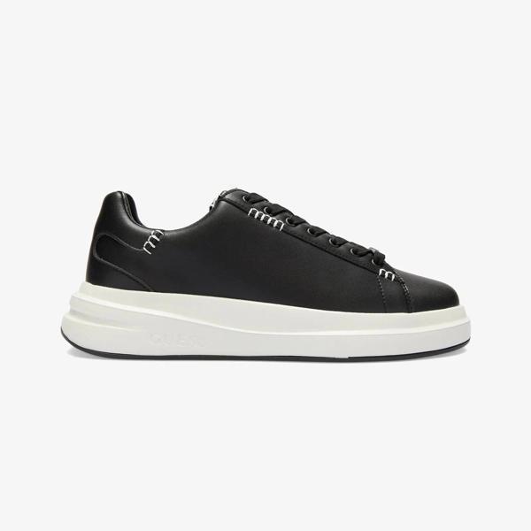 Guess Elba Erkek Siyah Deri Sneaker FMTLBALEA12-BLACK - Image 1