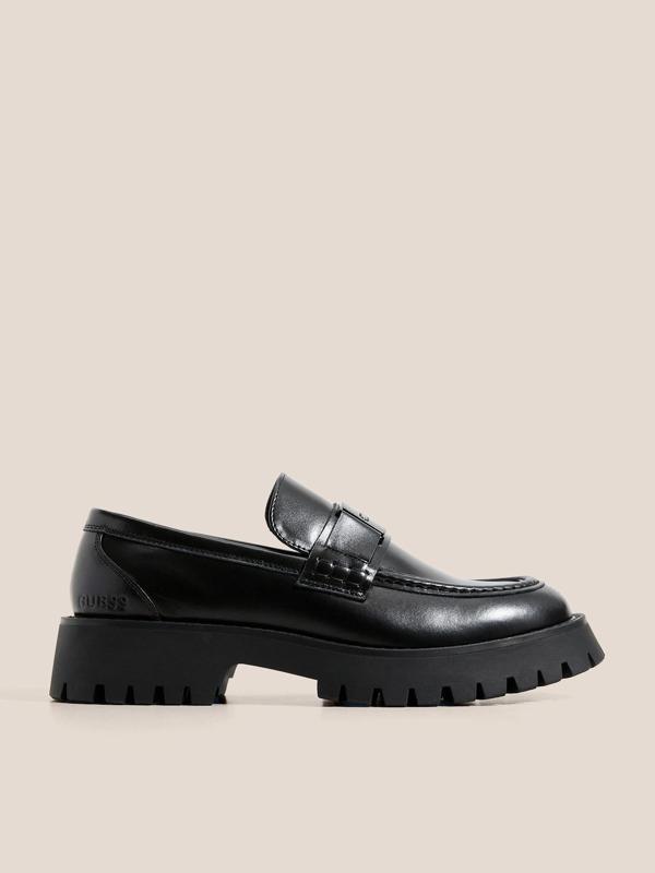 Guess Gorizia Erkek Siyah Deri Makosen FMTGORLEA14-BLACK - Image 1
