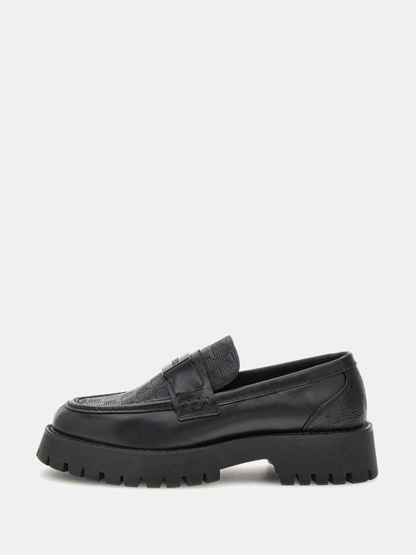 Guess Gorizia Erkek Siyah Deri Makosen FMTGORLEL14-BLACK - Image 1