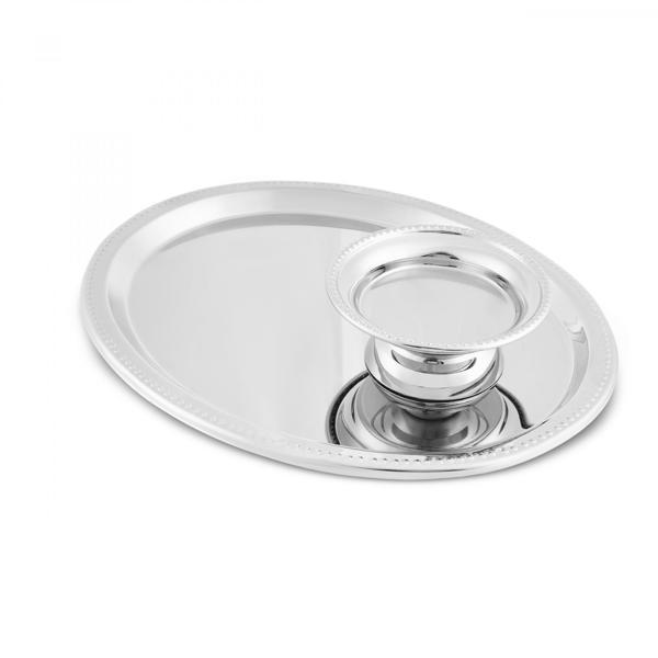 Karaca Fiora Kahve İkram ve Sunum Tepsisi Silver - Image 1
