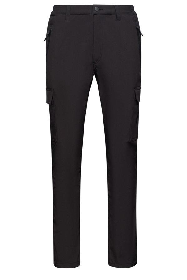 2AS Barunas Erkek  İnce Softshell Kargo Pantolon Siyah - Image 1