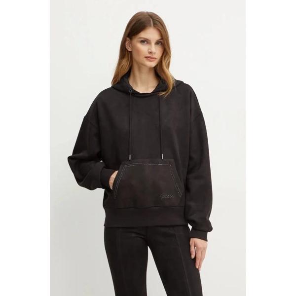 Guess Eco Kadın Siyah Scuba Sweatshirt W4BQ09KAUJ2-JBLK - Image 1