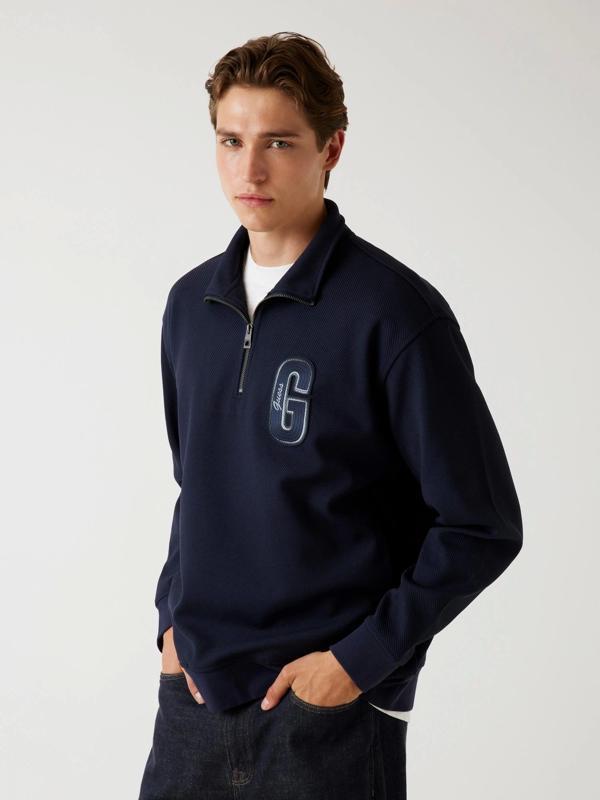 Guess Harris Erkek Lacivert Sweatshirt M5BQ18K0552-G7V2 - Image 1