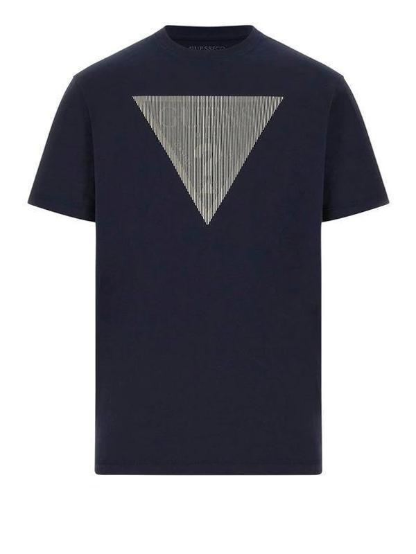 Guess Triangle Erkek Lacivert Regular Fit T-Shirt M5BI04I3Z14-G7V2 - Image 1