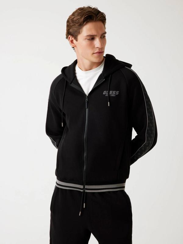 Guess Finlo Erkek Siyah Aktif Sweatshirt Z5BQ12KB3P2-JBLK - Image 1