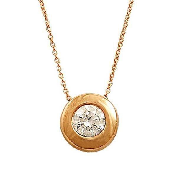 Tektaş Kolye 1,40 Gram 14 Ayar Altın Zirkon Taşlı - Image 1