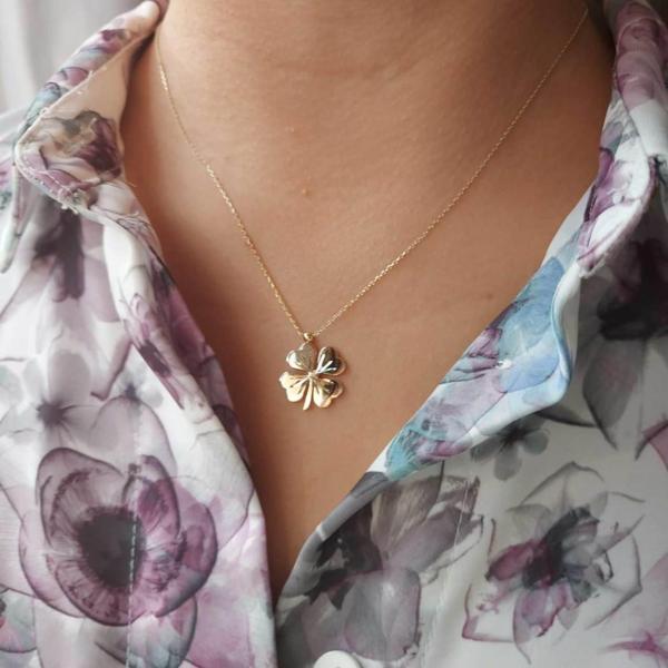 Altın yonca kolye 2.65 gram - Image 1