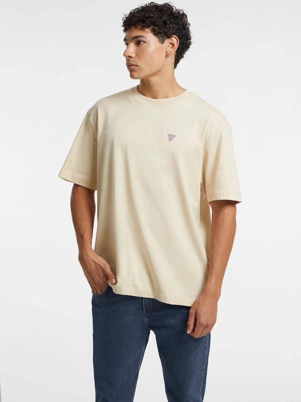 Guess Gj Ss Cn Os Erkek Bej Oversize Fit T-Shirt M4YI46K8FQ4-G1W7 - Image 1