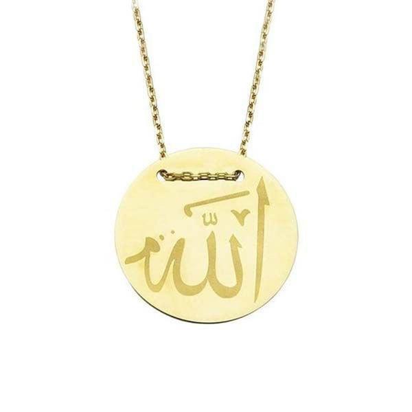 Kolye Allah Yazılı Plaka 3,20 Gram 14 Ayar Altın - Image 1