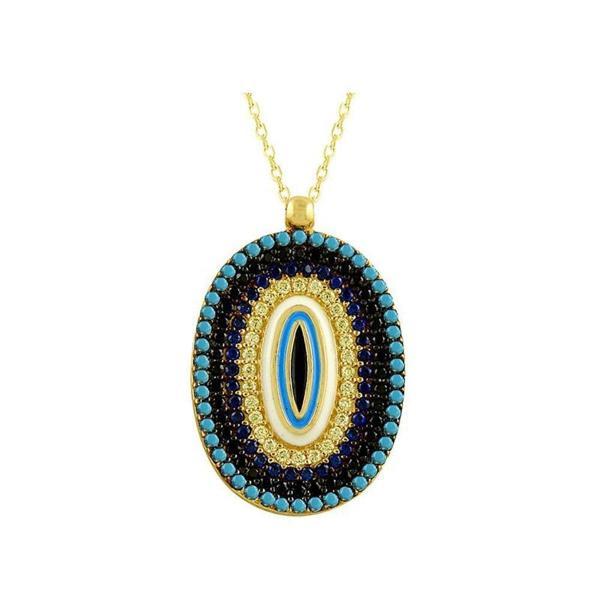 Göz Kolye Oval 3.64 Gram 14 Ayar Altın - Image 1