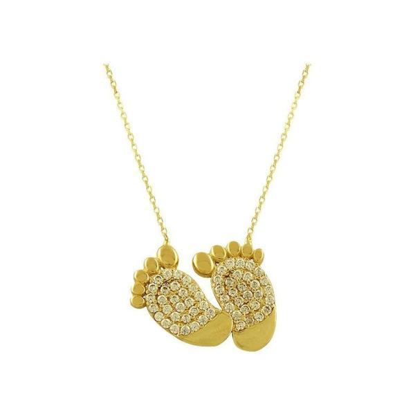 Bebek Ayak Kolye 2.75 Gram 14 Ayar Altın - Image 1