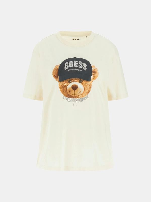 Guess Teddy Kadın Beyaz Aktif Regular Fit T-Shirt V5BI09I3Z14-G1O6 - Image 1