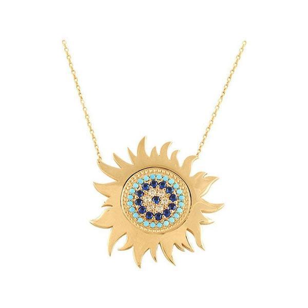 Güneş Kolye Gözlü 4.60 Gram 14 Ayar Altın - Image 1