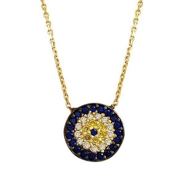 Sosyete Gözü Kolye 2,38 Gram 14 Ayar Altın - Image 1