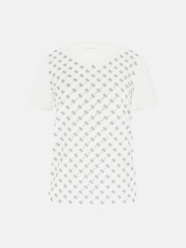 Guess Allover Kadın Beyaz Regular Fit T-Shirt W5BI21I3Z14-G011 - Image 1