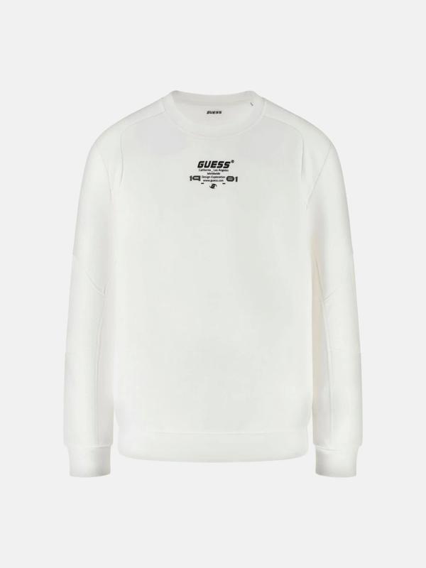 Guess Ryota Erkek Beyaz Aktif Scuba Sweatshirt Z5BQ00KCNS2-G018 - Image 1