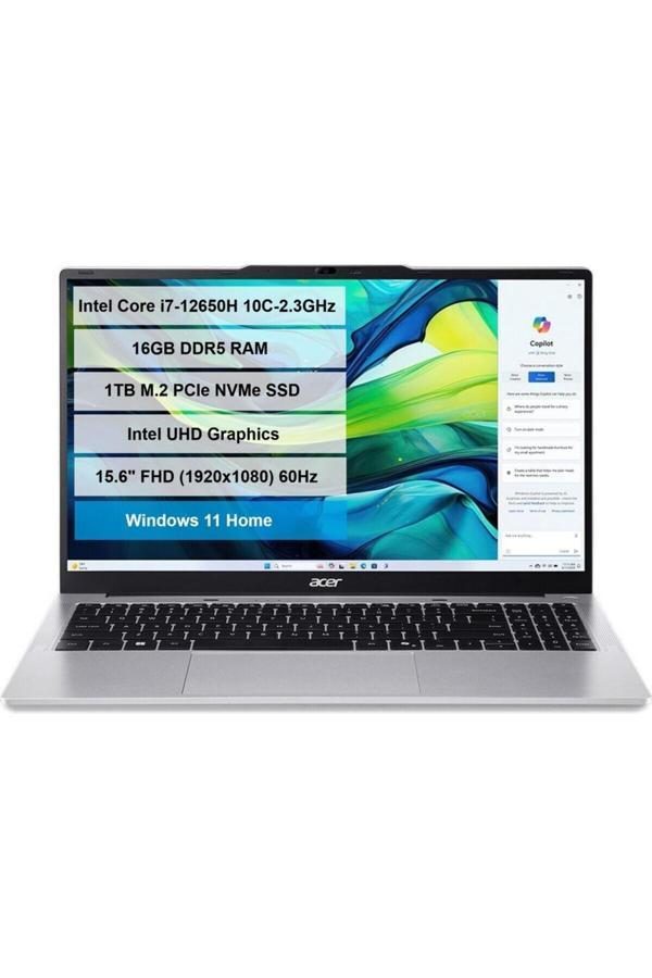 Acer Aspire Lite Al15-71P-735B İ7-12650H 16Gb Ddr5 1Tb Ssd 15.6" Fhd Windows 11 Home - Image 1