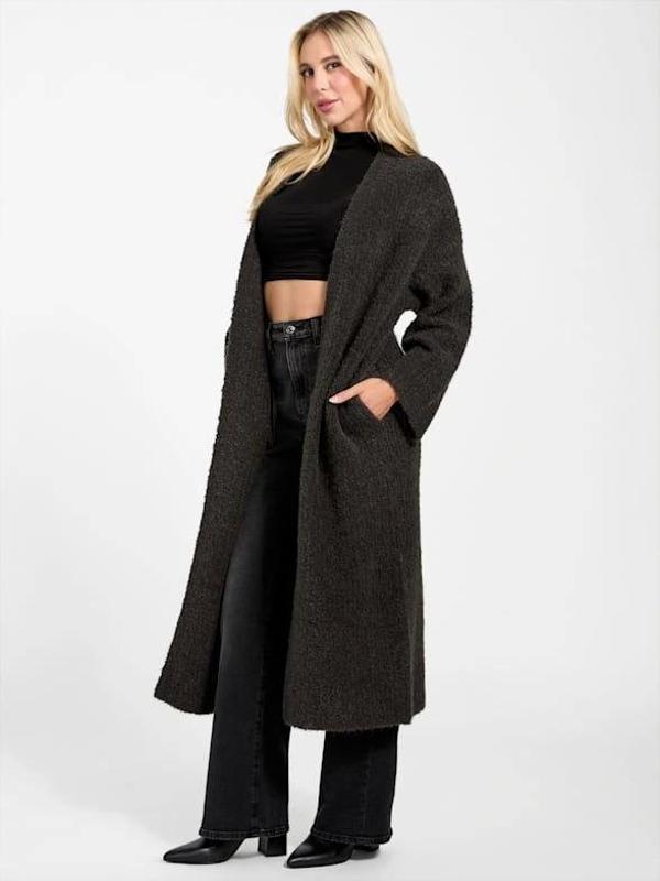 Guess Beniko Kadın Kahverengi Yün Karışımlı Triko Hırka W5BR54Z0702-G1H3 - Image 1