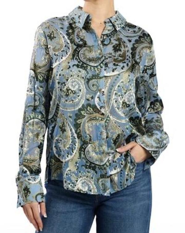 Guess Clarisse Kadın Çok Renkli Relaxed Fit Gömlek W5BH78W2770-PB0P - Image 1