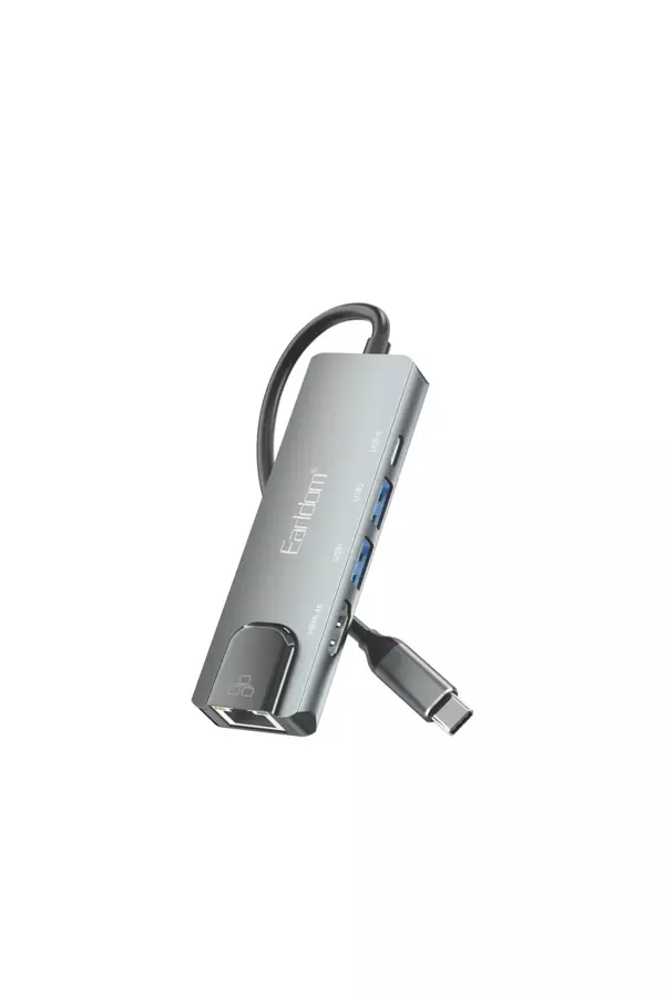 Earldom 5in1 4K HDMI Usb-C Dönüştürücü - Gri - Image 1