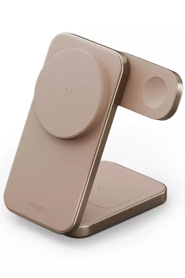 Energea MagTrio Plus 3in1 Qi2 15W Şarj Standı-Gold - Image 1