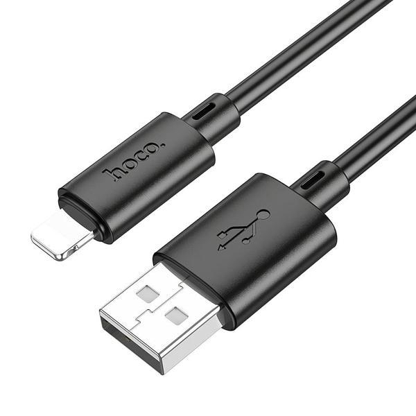 Hoco 1M USB to Lightning Şarj Data Kablosu - Siyah - Image 1