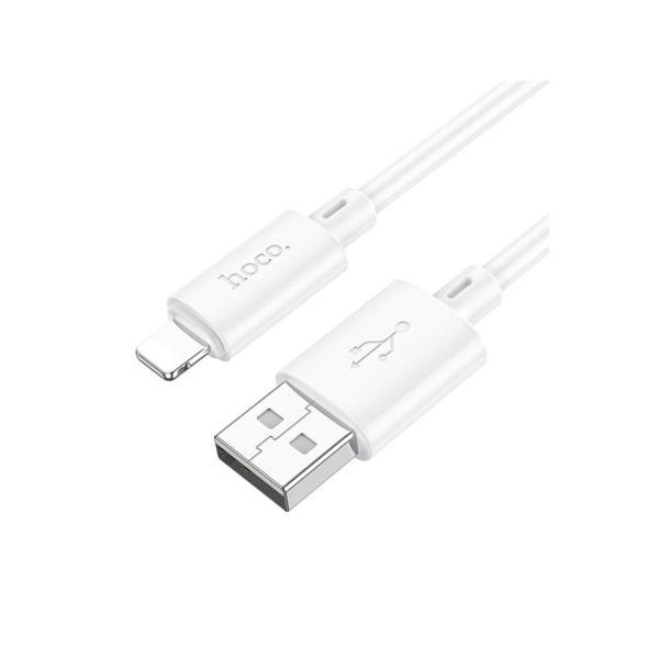 Hoco 1M USB to Lightning Şarj Kablosu - Beyaz - Image 1