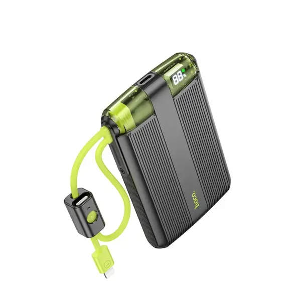 Hoco Dual Kablolu 20W 10000 mAh Powerbank-Siyah - Image 1