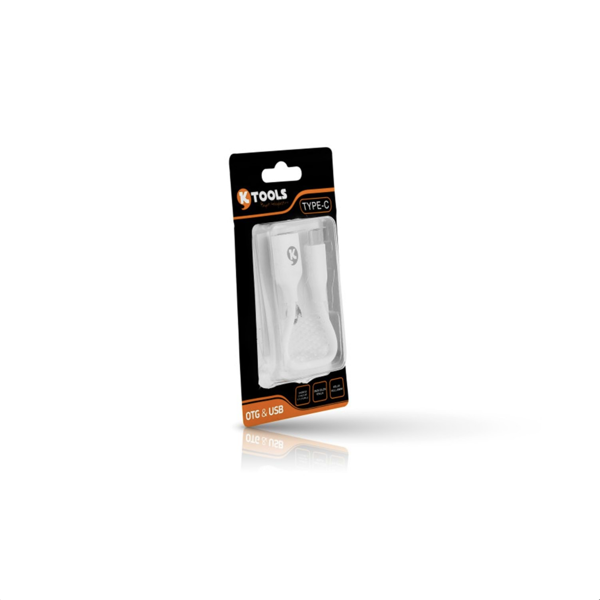 Ktools OTG Type-C Kablo Hub - Beyaz - Image 1