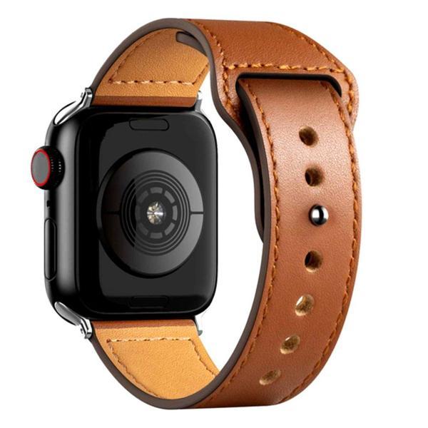 Newface Apple Watch 41mm Luaz Deri Kordon - Brown - Image 1