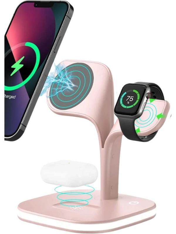 Newface Magsafe Şarj İstasyonu Set - Pembe - Image 1
