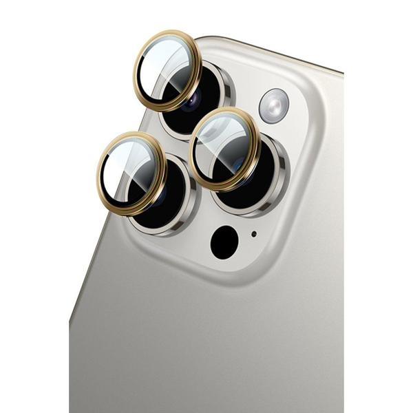 Yesido iPhone 16 Pro/Max Metal Kamera Lens - Çöl - Image 1