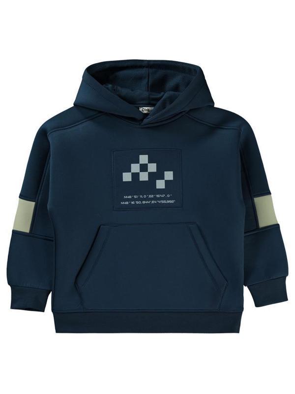 Civil Boys Kordinat Baskılı 6-9 Yaş Sweatshirt - Gri7-8 Yaş - Image 1