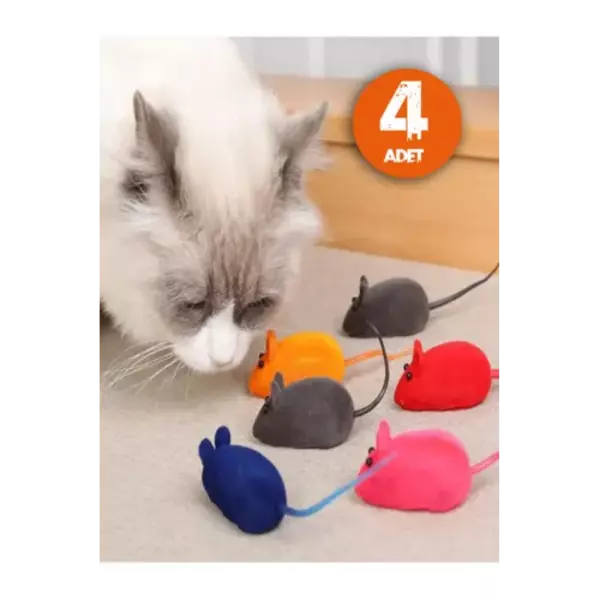 Kedi Eğitim Oyun Faresi 4 Adet - Image 1