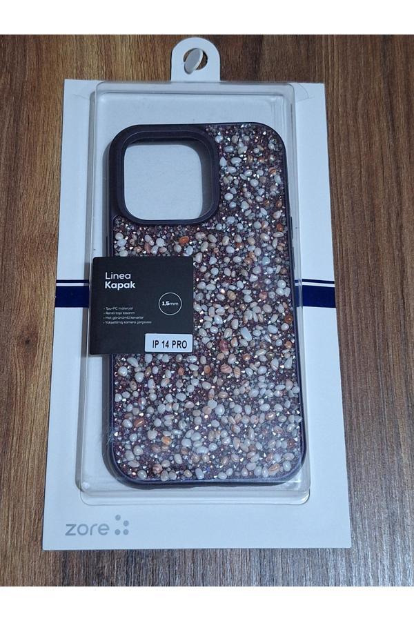İPHONE 14 PRO DERİN MOR TAŞLI KILIF - Image 1