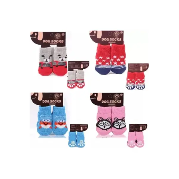 Kedi Köpek Kaydırmaz Örme Çorap - Image 1